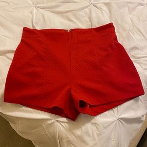 Forever 21 Red High Waisted Shorts